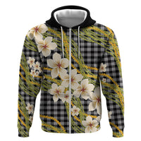 Ele'ele Hawai'i Palaka Plumeria Zip Hoodie Puakenikeni and Maile Lei