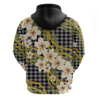 Ele'ele Hawai'i Palaka Plumeria Zip Hoodie Puakenikeni and Maile Lei