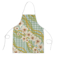 Liko Kukui Hawai'i Palaka Plumeria Apron Puakenikeni and Maile Lei
