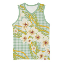 Liko Kukui Hawai'i Palaka Plumeria Basketball Jersey Puakenikeni and Maile Lei