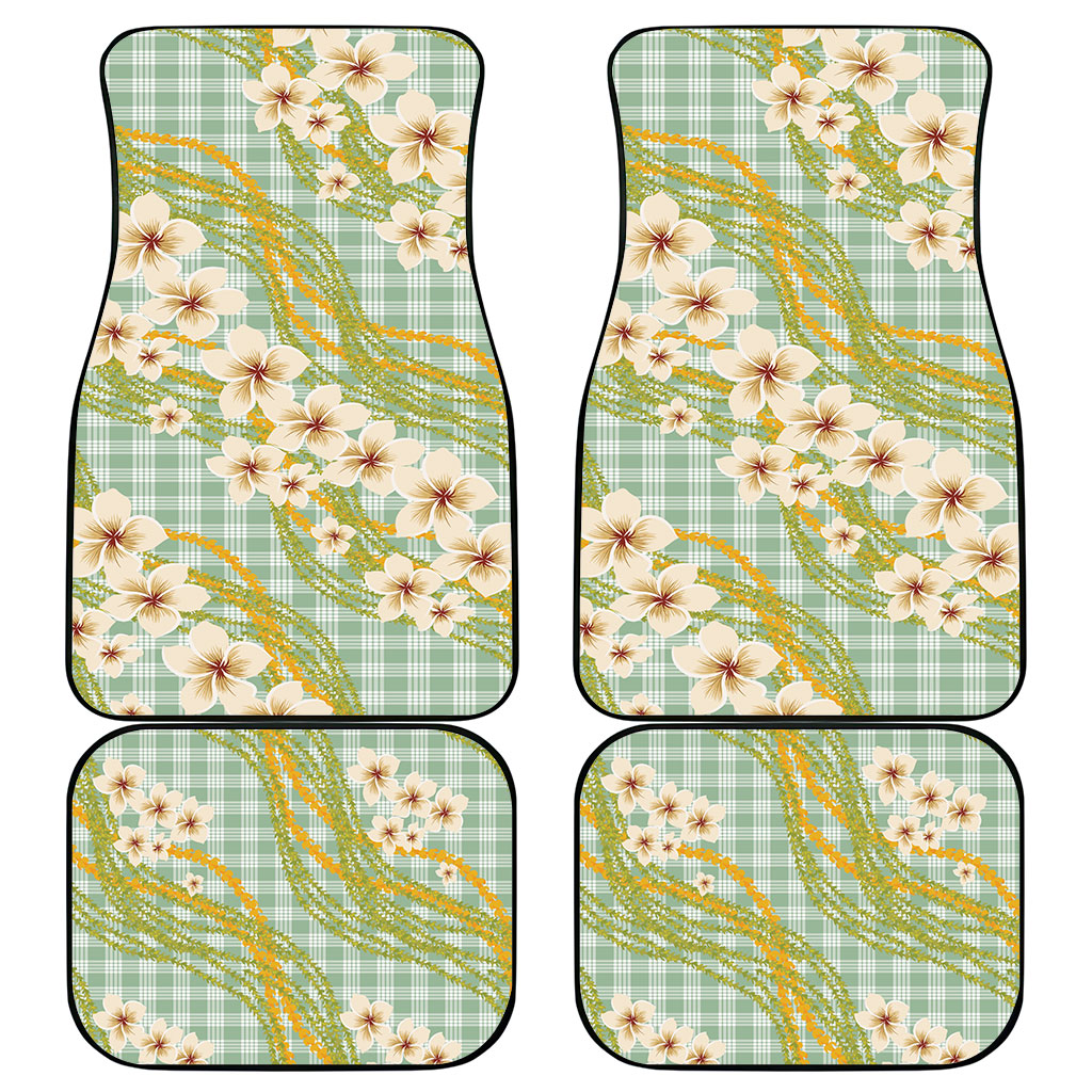 Liko Kukui Hawai'i Palaka Plumeria Car Mats Puakenikeni and Maile Lei