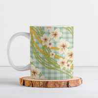 Liko Kukui Hawai'i Palaka Plumeria Ceramic Mug Puakenikeni and Maile Lei