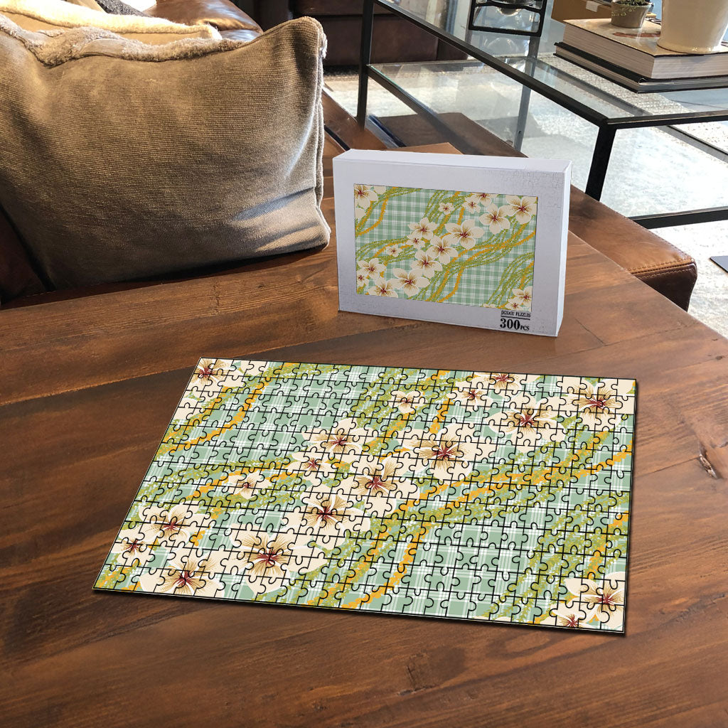 Liko Kukui Hawai'i Palaka Plumeria Puzzle Puakenikeni and Maile Lei
