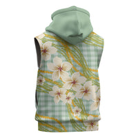 Liko Kukui Hawai'i Palaka Plumeria Sleeveless Zip Hoodie Puakenikeni and Maile Lei