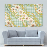 Liko Kukui Hawai'i Palaka Plumeria Tapestry Puakenikeni and Maile Lei