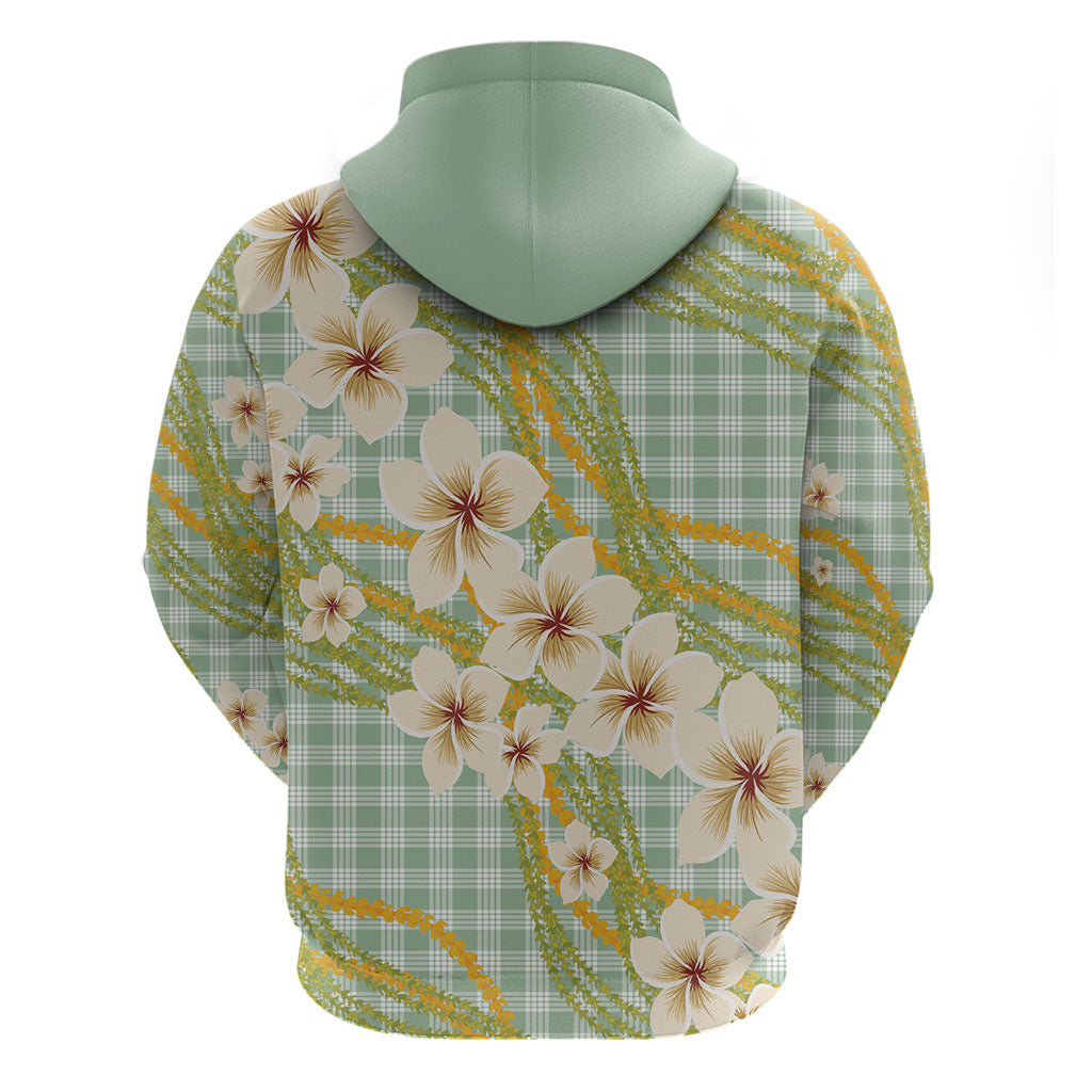 Liko Kukui Hawai'i Palaka Plumeria Zip Hoodie Puakenikeni and Maile Lei