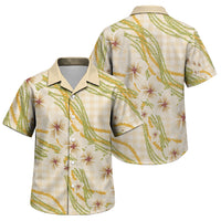 Melemele Ahiahia Hawai'i Palaka Plumeria Family Matching Summer Maxi Dress and Hawaiian Shirt Puakenikeni and Maile Lei