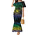 Floral Polynesian Hibiscus Tattoo Mermaid Dress Green Gradient Style