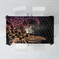 Floral Polynesian Hibiscus Tattoo Tablecloth Peach Gradient Style LT9 Peach - Polynesian Pride