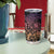 Floral Polynesian Hibiscus Tattoo Tumbler Cup Peach Gradient Style