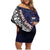 Custom Samoa Rugby Pacific Family Matching Off Shoulder Short Dress and Hawaiian Shirt Samoan Warrior Tribal Pattern