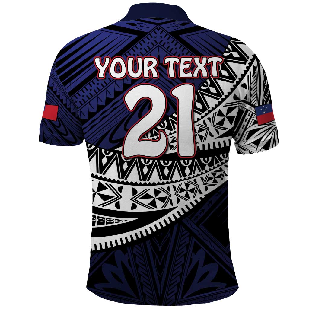 Custom Samoa Rugby Pacific Polo Shirt Samoan Warrior Tribal Pattern