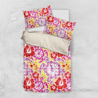 Palaka with Honu and Hibiscus Bedding Set Hawaiian Heritage Spirit - Polynesian Pride