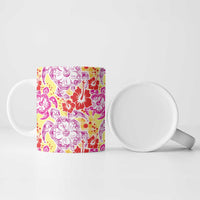 Palaka with Honu and Hibiscus Ceramic Mug Hawaiian Heritage Spirit - Polynesian Pride