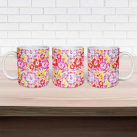 Palaka with Honu and Hibiscus Ceramic Mug Hawaiian Heritage Spirit - Polynesian Pride