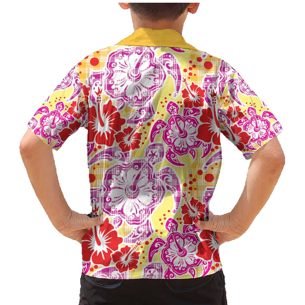 Palaka with Honu and Hibiscus Family Matching Mermaid Dress and Hawaiian Shirt Hawaiian Heritage Spirit LT9 - Polynesian Pride