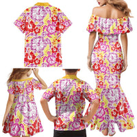 Palaka with Honu and Hibiscus Family Matching Mermaid Dress and Hawaiian Shirt Hawaiian Heritage Spirit LT9 - Polynesian Pride