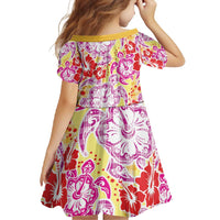Palaka with Honu and Hibiscus Family Matching Short Sleeve Bodycon Dress and Hawaiian Shirt Hawaiian Heritage Spirit LT9 - Polynesian Pride