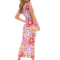 Palaka with Honu and Hibiscus Family Matching Short Sleeve Bodycon Dress and Hawaiian Shirt Hawaiian Heritage Spirit LT9 - Polynesian Pride