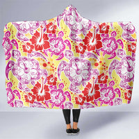 Palaka with Honu and Hibiscus Hooded Blanket Hawaiian Heritage Spirit LT9 One Size Red - Polynesian Pride