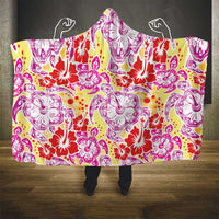Palaka with Honu and Hibiscus Hooded Blanket Hawaiian Heritage Spirit LT9 - Polynesian Pride