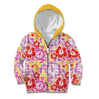 Palaka with Honu and Hibiscus Kid Hoodie Hawaiian Heritage Spirit - Polynesian Pride