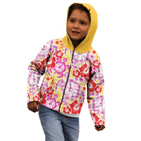 Palaka with Honu and Hibiscus Kid Hoodie Hawaiian Heritage Spirit - Polynesian Pride