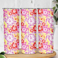 Palaka with Honu and Hibiscus Skinny Tumbler Hawaiian Heritage Spirit - Polynesian Pride