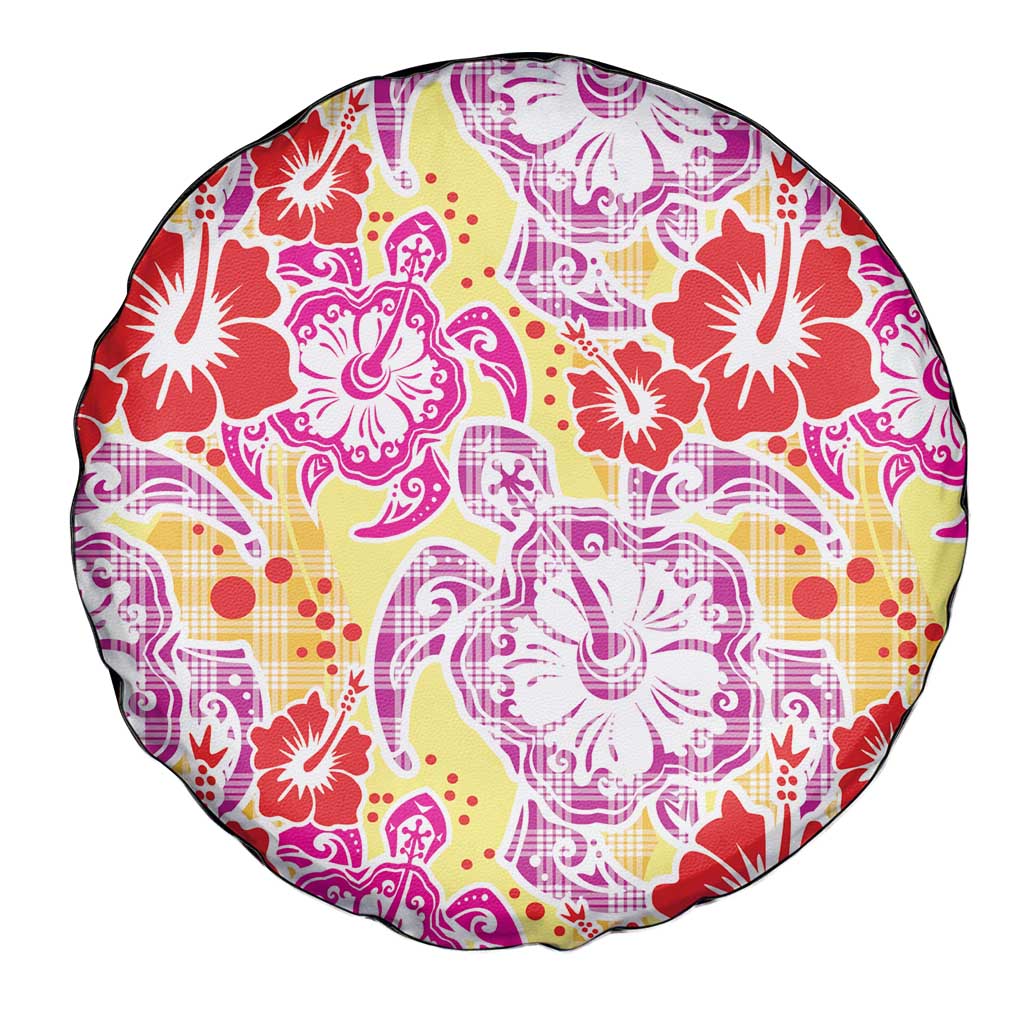 Palaka with Honu and Hibiscus Spare Tire Cover Hawaiian Heritage Spirit - Polynesian Pride