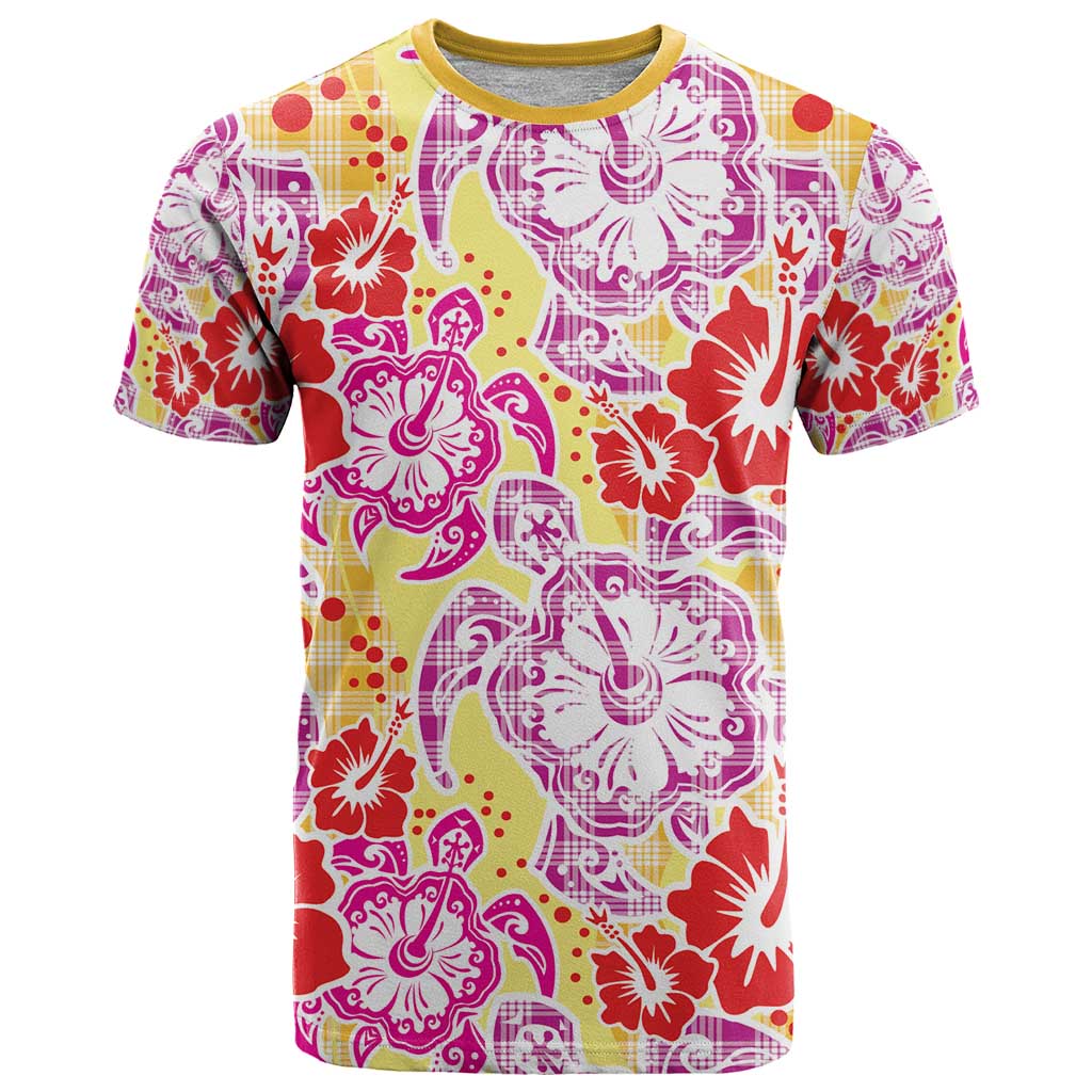 Palaka with Honu and Hibiscus T Shirt Hawaiian Heritage Spirit - Polynesian Pride