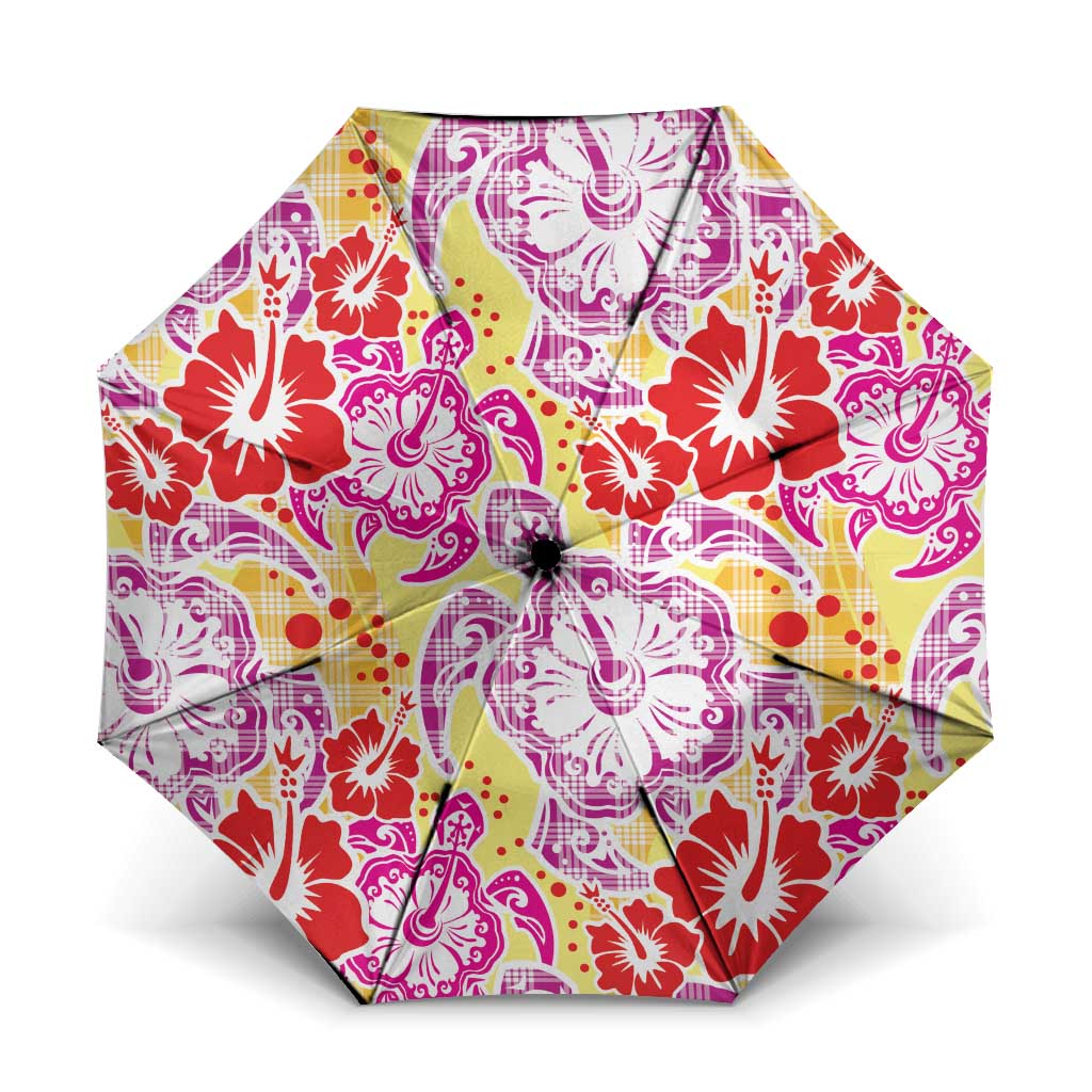 Palaka with Honu and Hibiscus Umbrella Hawaiian Heritage Spirit - Polynesian Pride