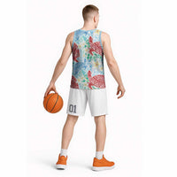 Palaka with Honu and Plumeria Basketball Jersey Hawaiian Heritage Spirit LT9 - Polynesian Pride