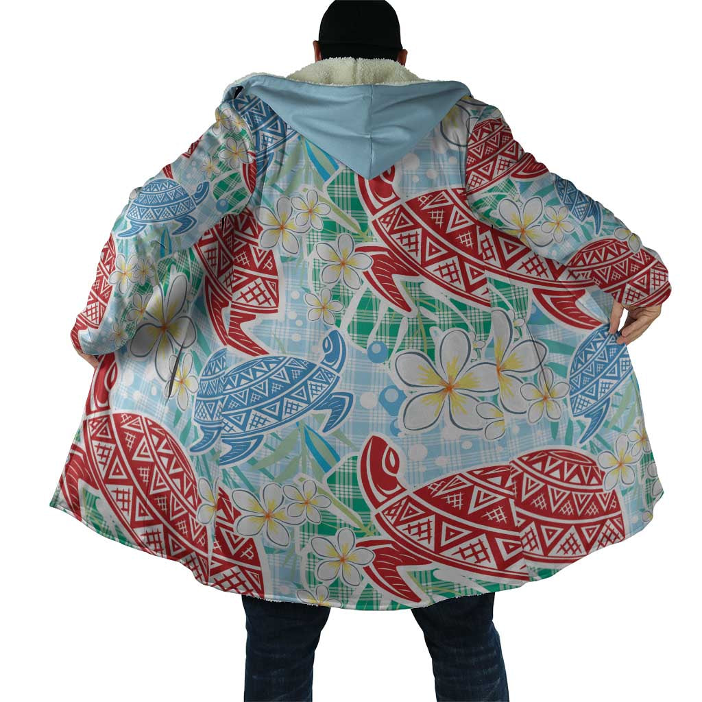 Palaka with Honu and Plumeria Cloak Hawaiian Heritage Spirit - Polynesian Pride