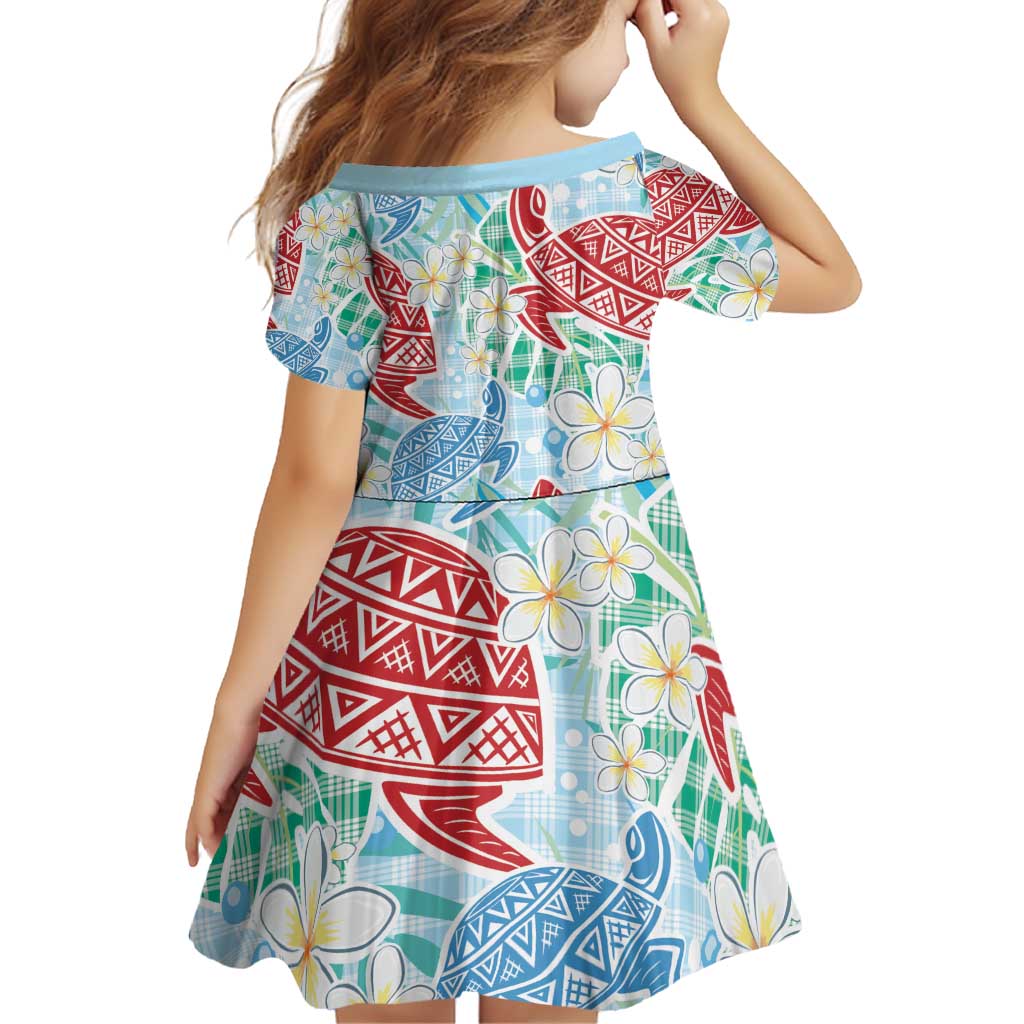 Palaka with Honu and Plumeria Family Matching Off Shoulder Short Dress and Hawaiian Shirt Hawaiian Heritage Spirit - Polynesian Pride