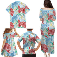 Palaka with Honu and Plumeria Family Matching Puletasi and Hawaiian Shirt Hawaiian Heritage Spirit LT9 - Polynesian Pride