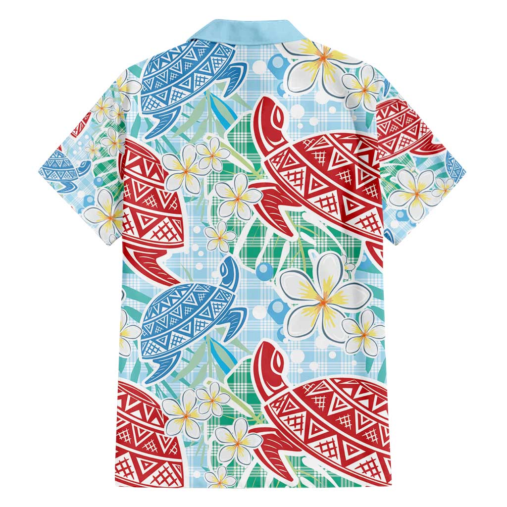 Palaka with Honu and Plumeria Family Matching Puletasi and Hawaiian Shirt Hawaiian Heritage Spirit LT9 - Polynesian Pride
