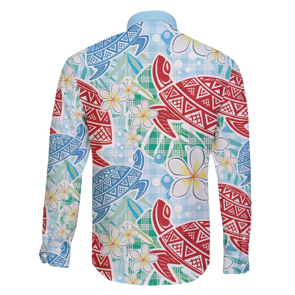 Palaka with Honu and Plumeria Family Matching Puletasi and Hawaiian Shirt Hawaiian Heritage Spirit LT9 - Polynesian Pride