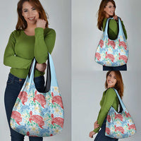 Palaka with Honu and Plumeria Grocery Bag Hawaiian Heritage Spirit - Polynesian Pride