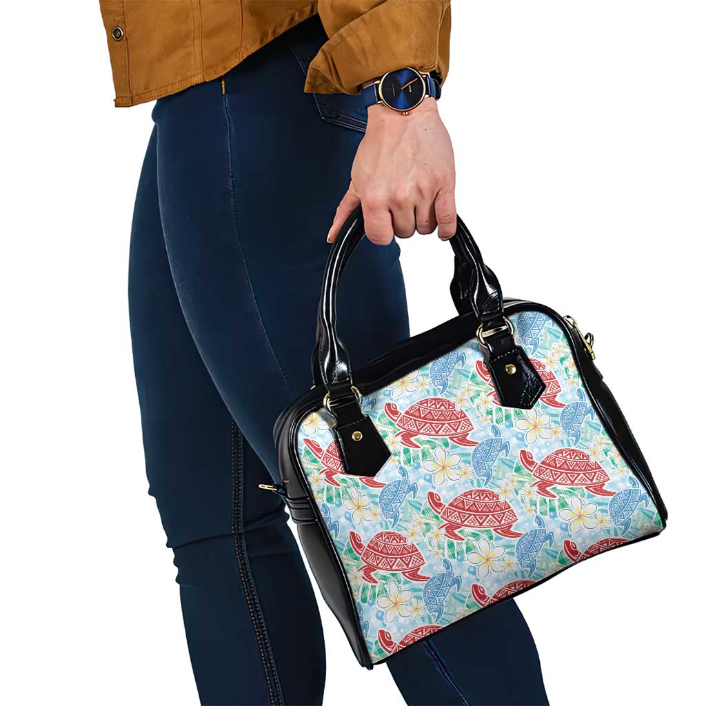 Palaka with Honu and Plumeria Shoulder Handbag Hawaiian Heritage Spirit - Polynesian Pride