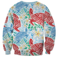 Palaka with Honu and Plumeria Sweatshirt Hawaiian Heritage Spirit LT9 - Polynesian Pride