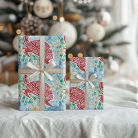 Palaka with Honu and Plumeria Wrapping Paper Hawaiian Heritage Spirit - Polynesian Pride