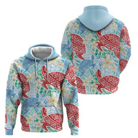 Palaka with Honu and Plumeria Zip Hoodie Hawaiian Heritage Spirit LT9 - Polynesian Pride