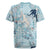 Blue Palaka Crane and Flowers Rugby Jersey Japan Heritage Spirit - Polynesian Pride