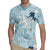 Blue Palaka Crane and Flowers Rugby Jersey Japan Heritage Spirit - Polynesian Pride