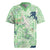 Green Palaka Crane and Flowers Rugby Jersey Japan Heritage Spirit - Polynesian Pride
