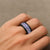 Purple Palaka Crane and Flowers Spinner Ring Japan Heritage Spirit - Polynesian Pride