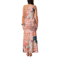 Red Palaka Crane and Flowers Family Matching Tank Maxi Dress and Hawaiian Shirt Japan Heritage Spirit LT9 - Polynesian Pride