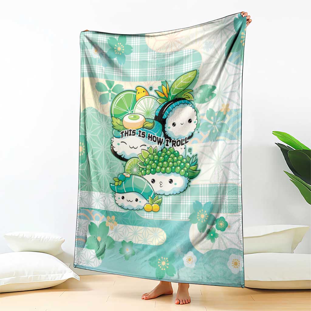 Japanese Kawaii Sushi Blanket Green Wagara Palaka This Is How I Roll