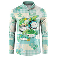 Personalized Japanese Kawaii Sushi Button Sweatshirt Green Wagara Palaka This Is How I Roll