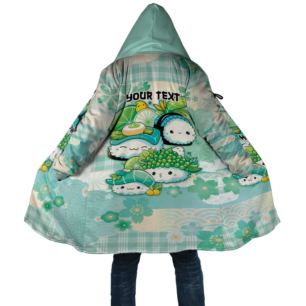 Personalized Japanese Kawaii Sushi Cloak Green Wagara Palaka This Is How I Roll
